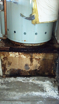 this rotten water heater needs replacement fast